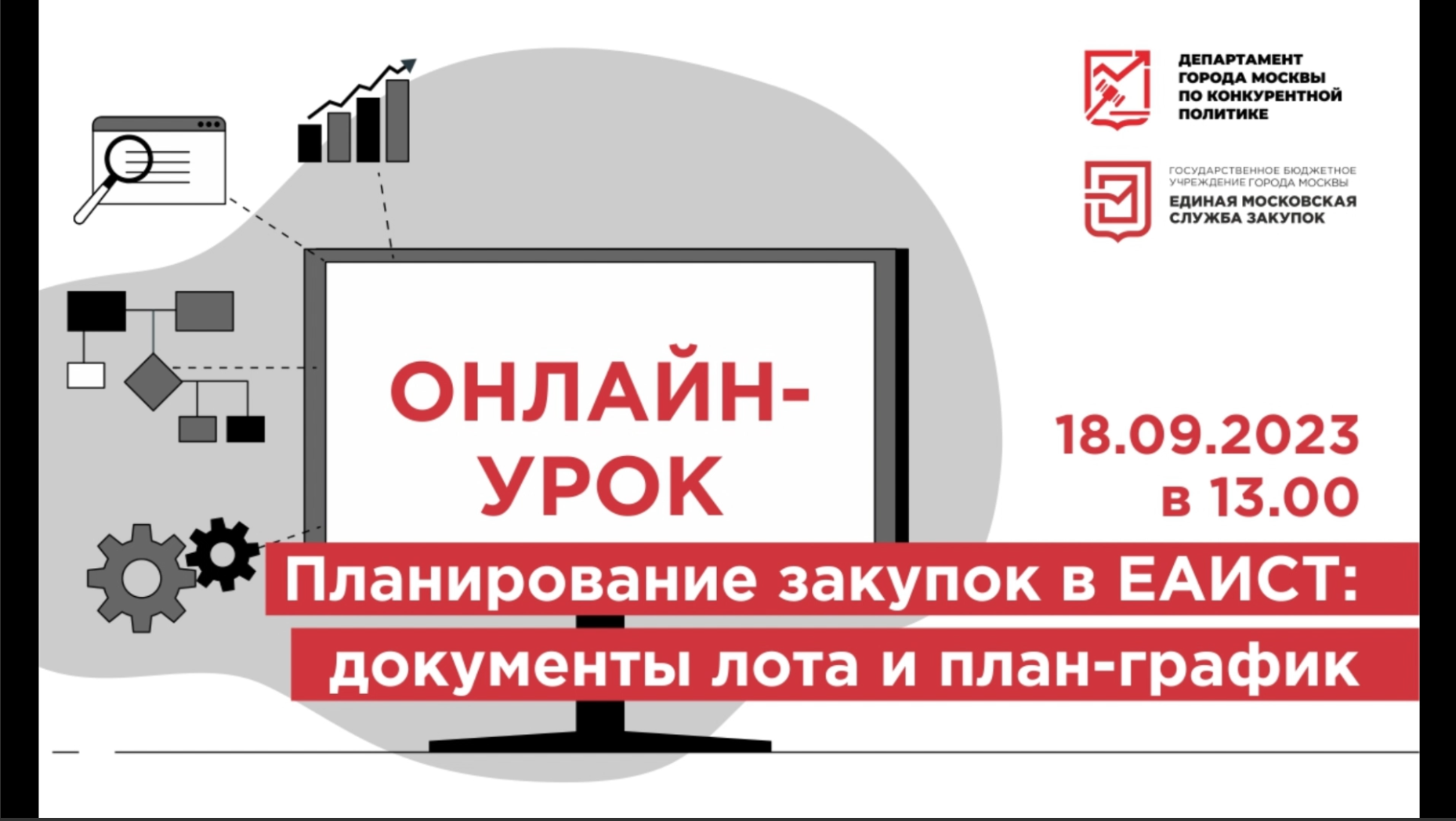 Вебинары ГБУ «Мосзакупки» - Онлайн-урок «Планирование закупок в ЕАИСТ:  документы лота и план-график»